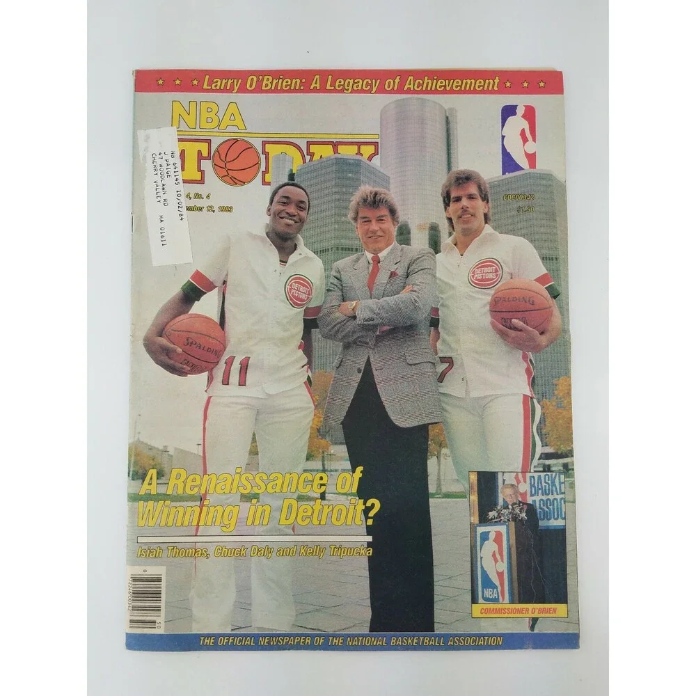 RARE 1983 NBA Today Newspaper Magazine Basketball Detroit Pistons BAD BOYS 80s